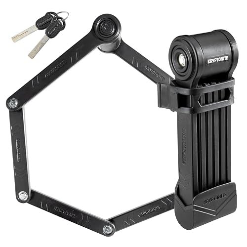 Kryptonite Keeper 510 Folding Bike Lock Compact Lightweight High Security AntiTheft Foldable Bicycle Lock with 2 Keys and Mount for EBikes Scooter Road Mountain Bikes 100cm 39inBlack