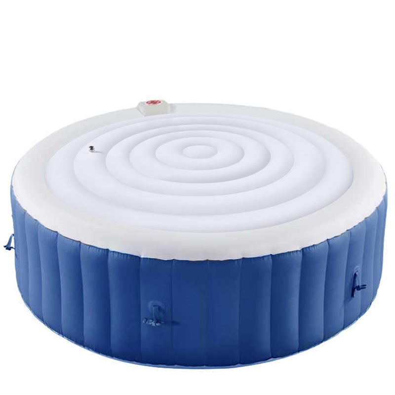 LFUTARI 54 Ft Inflatable Hot Tub Cover Energy Saving Lid for Round Hot Tub Foldable Protective Rain Overflow Cover for Outdoor Inflatable Hot Tubs