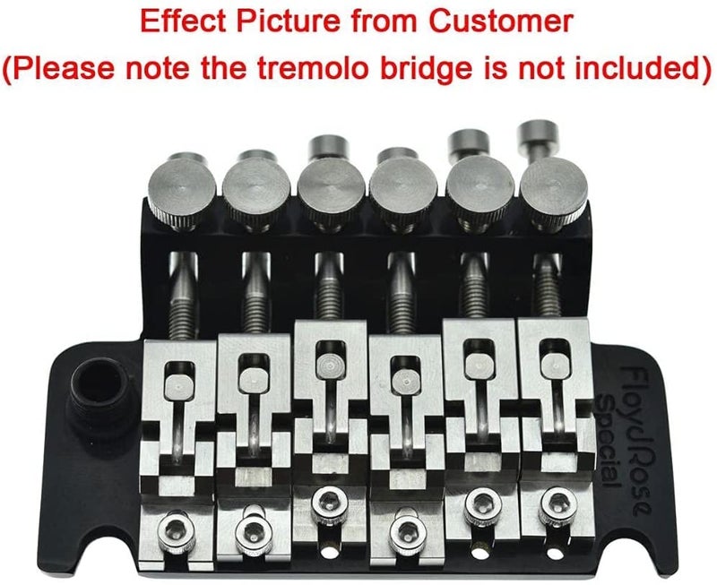 KAISH Guitar Stainless Steel Double Locking Tremolo Bridge Saddles and Screws for Floyd Rose Tremolos - Image 3