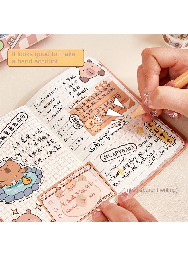 Bluejw Loveable Kapibala Handbook Sticker Gift Box Suit High Color Value Stationery Primary School Children's Day Gift - Image 5