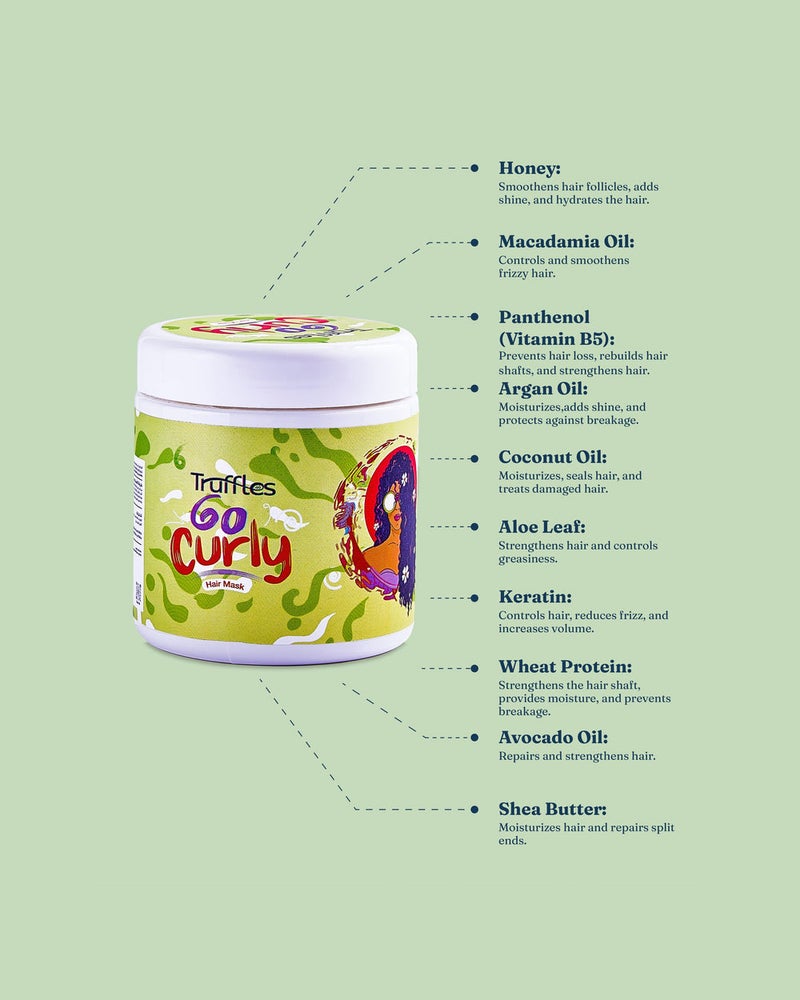 Truffles Go-Curly Hair Mask 240 ML - Image 2