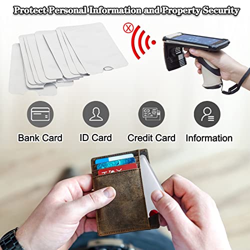 PUSNMI RFID Blocking Card Holder - Credit and Identity Card Protector for Theft Protection - 10 Pack Secure Sleeves for ID, Debit Cards in Pocket - Image 5