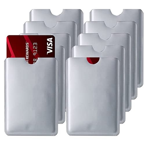 PUSNMI RFID Blocking Card Holder - Credit and Identity Card Protector for Theft Protection - 10 Pack Secure Sleeves for ID, Debit Cards in Pocket - Image 1