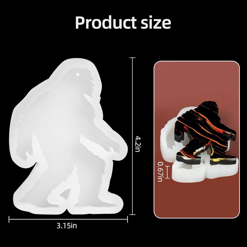 dooda Christmas Molds Silicone Epoxy Resin Molds, Gorilla King Kong Silicone, Resin Keychain, Car Decoration, Halloween Ornament, Epoxy DIY Craft Gift - Image 2