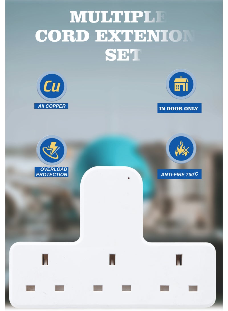 MOVAL Wall Power Extension with 3 Outlets and Light Indicator, Compact Design for Home - Image 3
