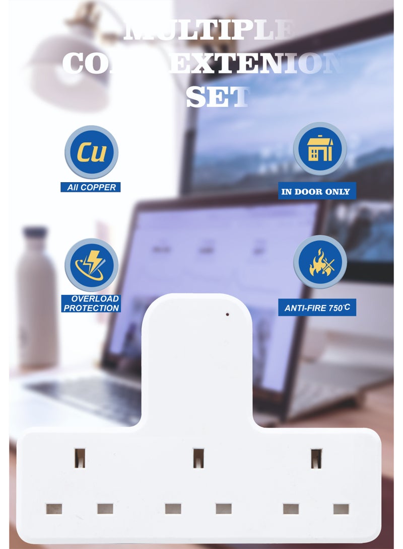 MOVAL Wall Power Extension with 3 Outlets and Light Indicator, Compact Design for Home - Image 4