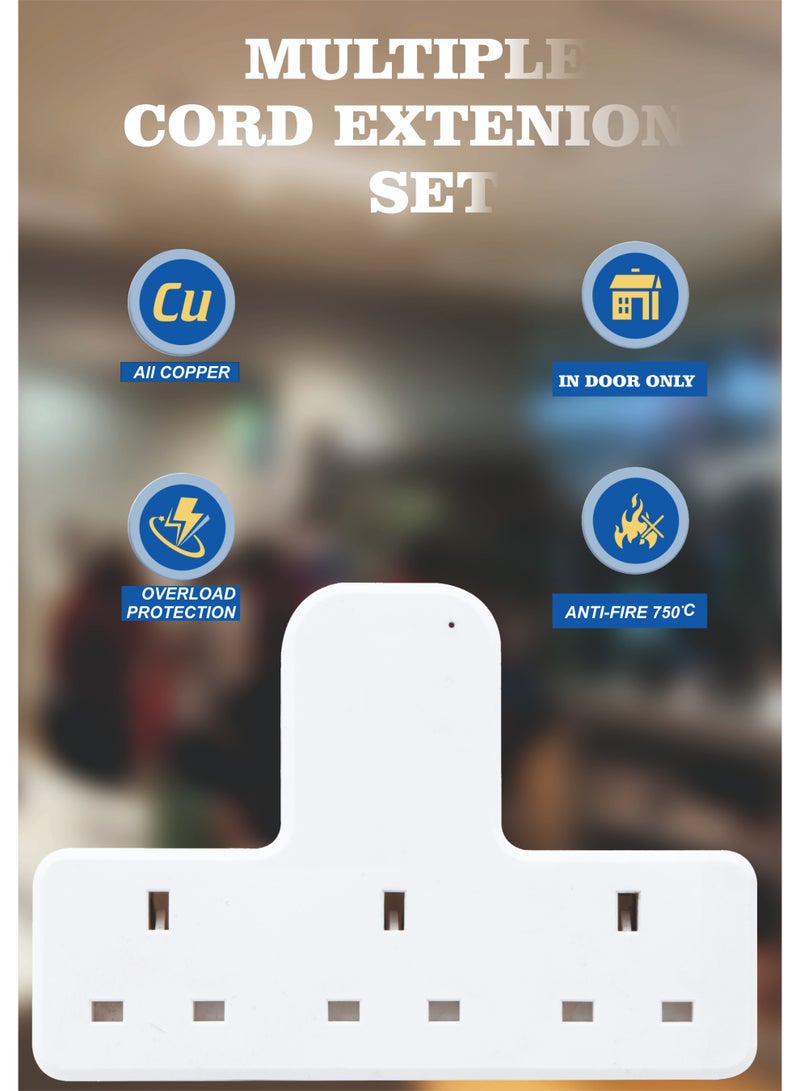 MOVAL Wall Power Extension with 3 Outlets and Light Indicator, Compact Design for Home - Image 5
