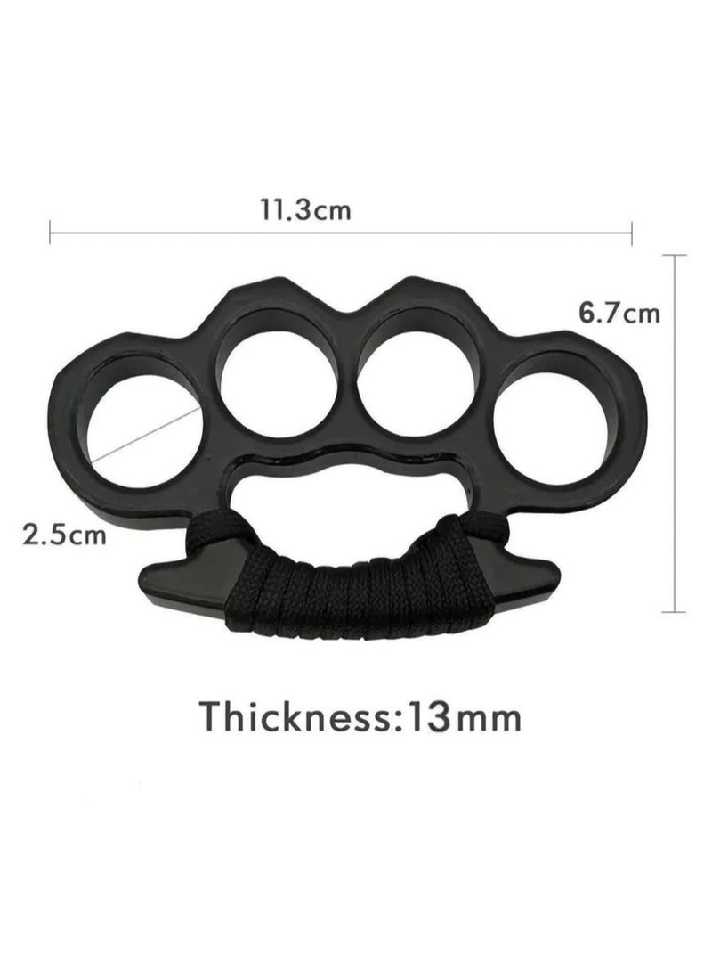 MileMelo 2-Piece Thickened Finger Tiger Rope Iron Fist Head Self Defense Four Finger Hand Buckle Outdoor Sports Fighting - Image 2