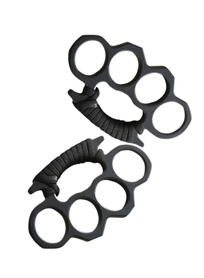 MileMelo 2-Piece Thickened Finger Tiger Rope Iron Fist Head Self Defense Four Finger Hand Buckle Outdoor Sports Fighting - Image 1