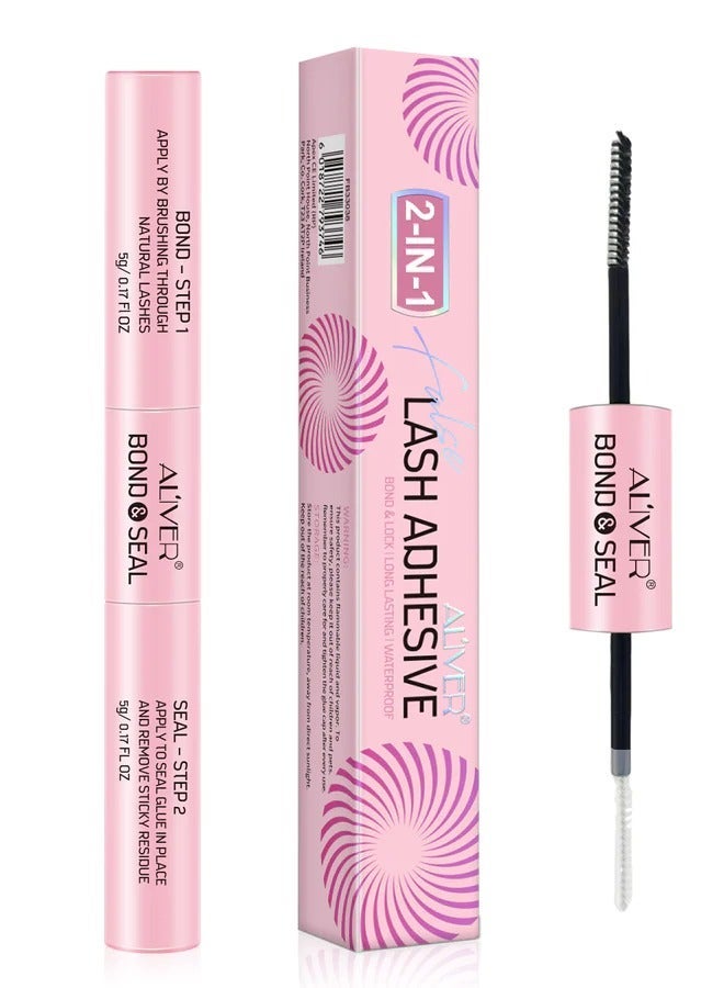 Lash Bond and Seal Cluster Lash Glue False Lash Adhesive Upgraded 2 in 1 DIY Eyelash Extension Adhesive Glue Super Strong Hold 72 Hours Waterproof Cluster Eyelash Glue - Image 3