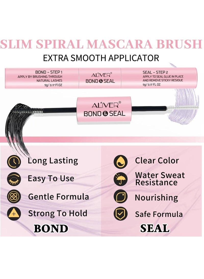 Lash Bond and Seal Cluster Lash Glue False Lash Adhesive Upgraded 2 in 1 DIY Eyelash Extension Adhesive Glue Super Strong Hold 72 Hours Waterproof Cluster Eyelash Glue - Image 5