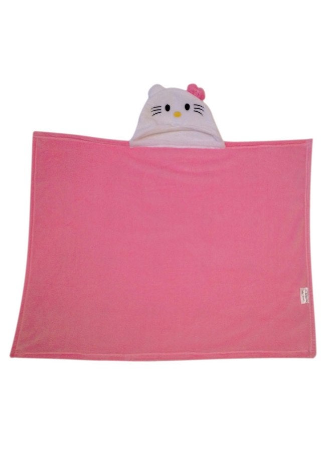 bozemanbabycompany Hooded Toddler Blanket | Plush Soft Animal Baby or Infant Hoodie Blankie 36x27 + Hood (Light Pink) - Image 4