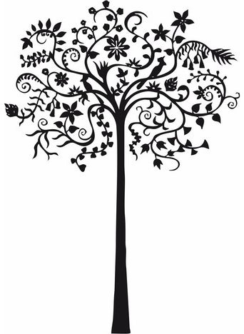 Reysa Tasarım - Reysa Design Tree Wall Sticker Black 15X21 cm - Image 1