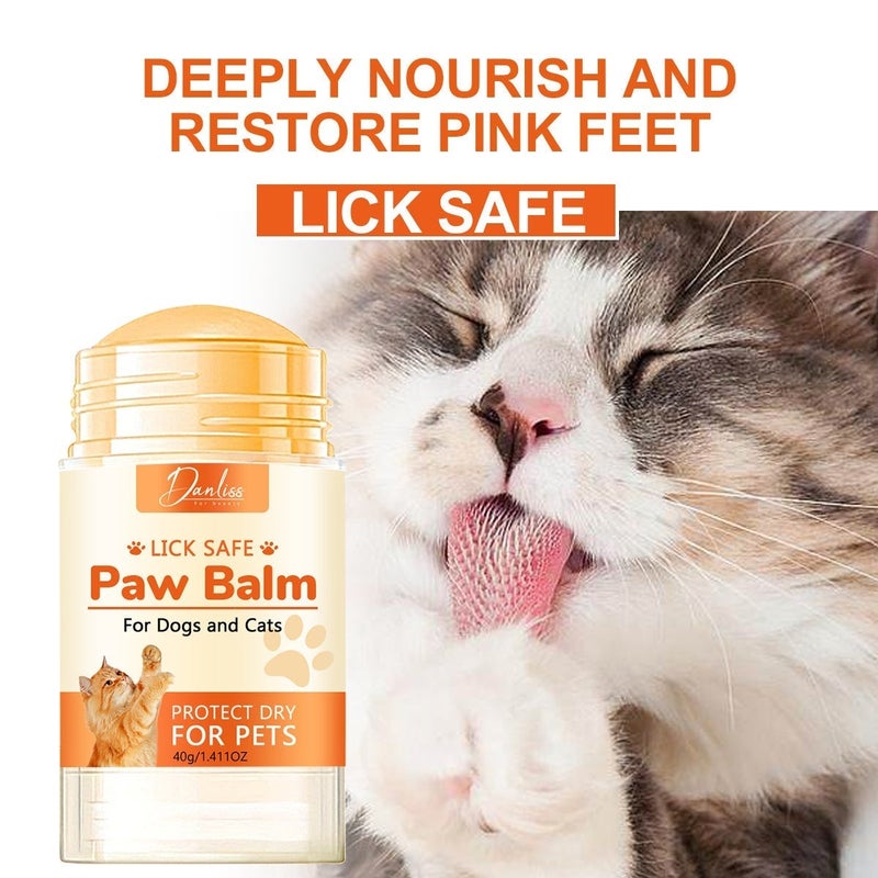 danliss Paw Balm for Dogs and Cats 40g - Lick Safe Snout Soother - Moisturizes and Soothes Irritated Paw Pads and Nose - Helps Prevent Dryness and Cracks - Image 2