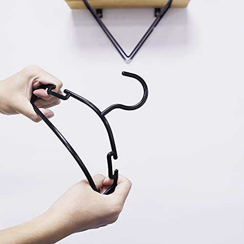 GoodtoU Black Baby Hangers for Closet, Plastic Kids Clothes Hangers for Little Children Toddler Nursery Closet Organization 10.24inch (Black, 80pack) - Image 4