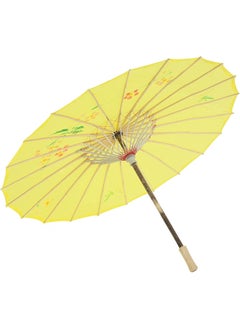 The Decor Affair The Decor Affair Decorative Chinese Wedding Umbrella Handmade Decorative Oiled Paper Umbrella Cosplay Photo Shoot Prop Hanging Ornament Set of 1 Yellow 
