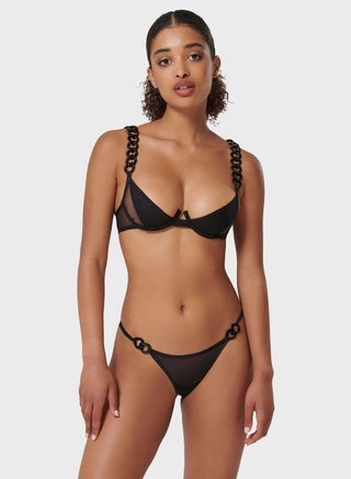 Mesh Detail Bra
