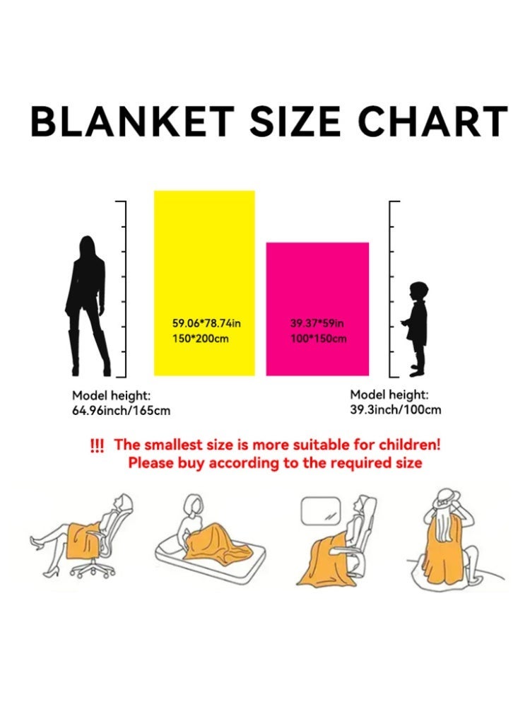 نامالو بطانية ناعمة من قطعة واحدة - مناسبة للأسرة والأرائك في جميع المواسم والمناسبات المتعددة، قابلة للغسل في الغسالة، بطانية خفيفة الوزن متعددة الوظائف، ديكور منزلي بألوان مختلطة، بطانية سرير، بطانية مكتب، بطانية كرتونية، بطانية أطفال، نسيج بوليستر ناعم - Image 2