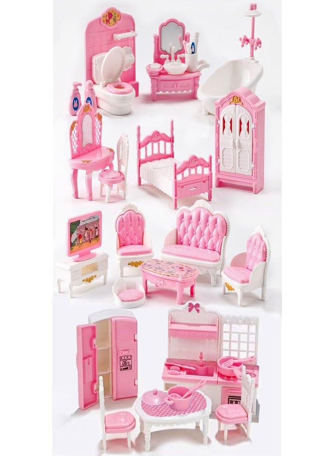 Thildani 35 Pcs Dollhouse Furniture Accessories Set Mini House Furniture Small Dollhouse Miniature Furniture Play House Accessories 1:12 Tiny Kitchen Bedroom LivingRoom Bathroom Boy Girl Toddler3Y+ (A Set) - Image 1