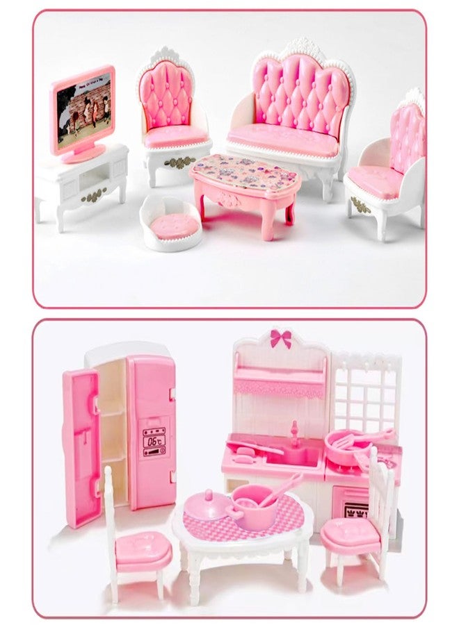 Thildani 35 Pcs Dollhouse Furniture Accessories Set Mini House Furniture Small Dollhouse Miniature Furniture Play House Accessories 1:12 Tiny Kitchen Bedroom LivingRoom Bathroom Boy Girl Toddler3Y+ (A Set) - Image 3