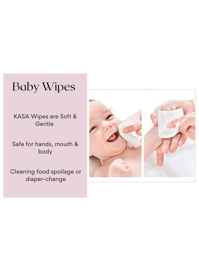 Kasa Premium Disposable Dry Wipes 8X8: Your All-In-One Wipe Solution For Face Cleaning, Baby Care And Elderly Comfort !. 2 Pack - 100 Wipes - Image 3
