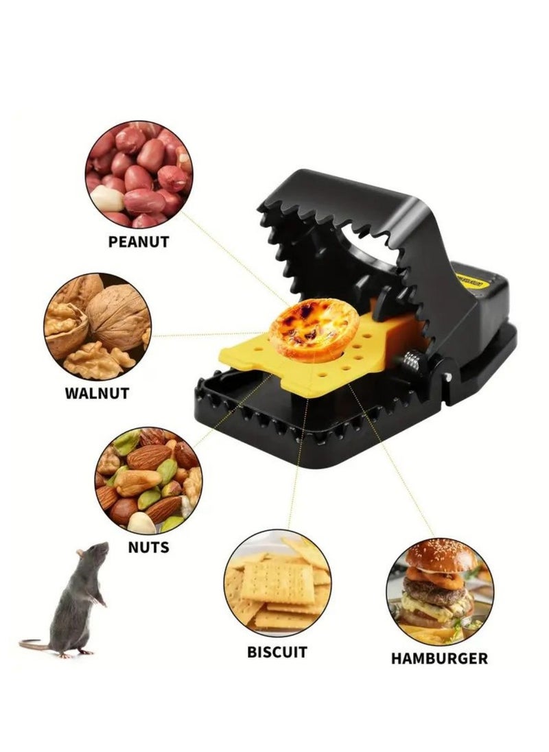 6 Pack Mouse Traps,Reusable Safe Mice Traps, Sanitary Durable Sensitive Snap Small Rat Traps,Strong Bite Mousetrap Catcher for Outdoors Indoor   (large)