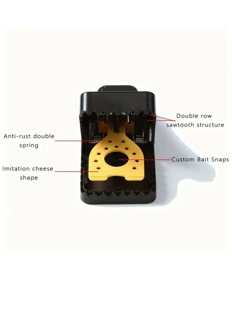 6 Pack Mouse Traps,Reusable Safe Mice Traps, Sanitary Durable Sensitive Snap Small Rat Traps,Strong Bite Mousetrap Catcher for Outdoors Indoor   (large)