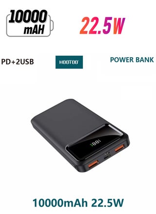 باور بنك بيبو بسعة 10000mAh وشاشة عرض نسبة الشحن بمفذين USB و منفذ تايب سي PD يدعم الشحن السريع بقوة 22.5 واط-باللون الاسود من هوتو - pzsku/Z35D0291DA96DBC5B40DBZ/45/_/1740034304/bdf39d48-297f-4a19-a24e-9964f02de7a3
