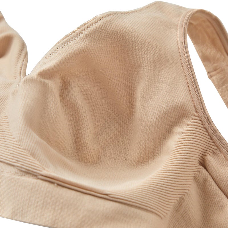 Bali سوتيان بالي النسائي اللاسلكي، سوتيان تي شيرت بدون seams، مقاوم للرطوبة، تصميم ComfortFlex، اللون: بيج، الحجم: صغير - Image 4