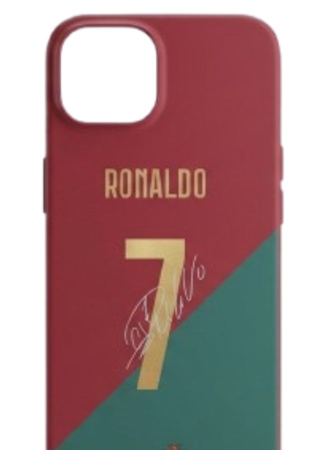 جراب هاتف iPhone 15 من البولي كربونات غير اللامع بتصميم لاعب كرة قدم