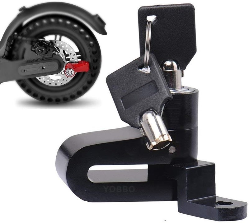 Yobbo Universal Bike Disc Brake Lock, Bicycle Anti Theft Wheel Disk Locks, Motorcycle, Anti Rust Lock Bike Locker for Two Wheeler, Bike Safety Accessories (Random Colour) - Image 1