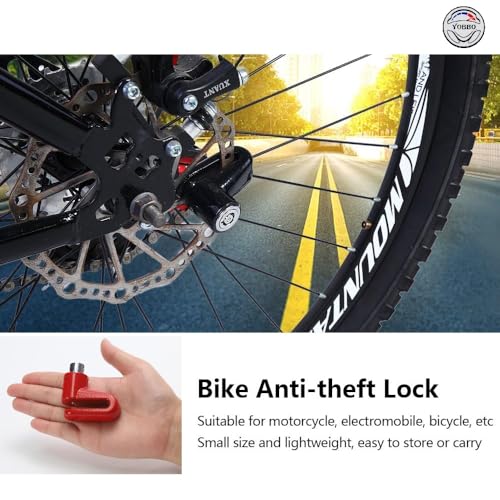 Yobbo Universal Bike Disc Brake Lock, Bicycle Anti Theft Wheel Disk Locks, Motorcycle, Anti Rust Lock Bike Locker for Two Wheeler, Bike Safety Accessories (Random Colour) - Image 4