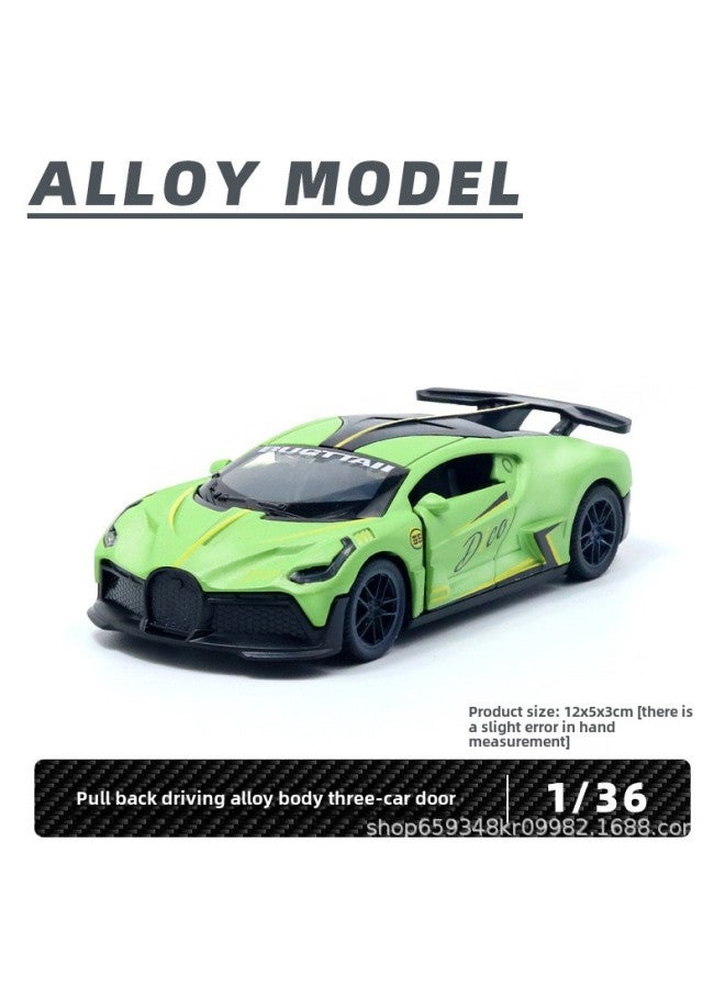 Simulation Alloy Car Model Huili Children's Toy Car 3-year-old Boy Doll Machine Toy Ornaments Wholesale-Color: 201 Cloth Race Version Of Green - Image 1