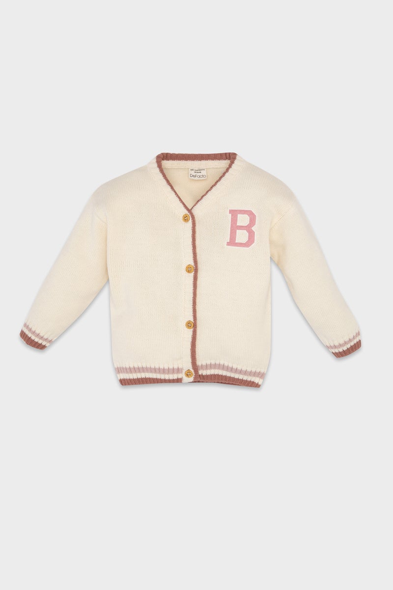 DeFacto BabyGirl Regular Fit V-Neck Cardigan - Image 1