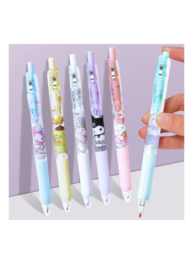 SYOSI 24 PCS Kuromi Kawaii Ballpoint Pens, (0.5mm Black Ink) My Melody Cinnamoroll Pens School Supplies Kawaii Kitty Pens Kuromi Anime  Ballpoint Pens Retractable Gel Pens Anime Cartoon School Supplies - Image 4