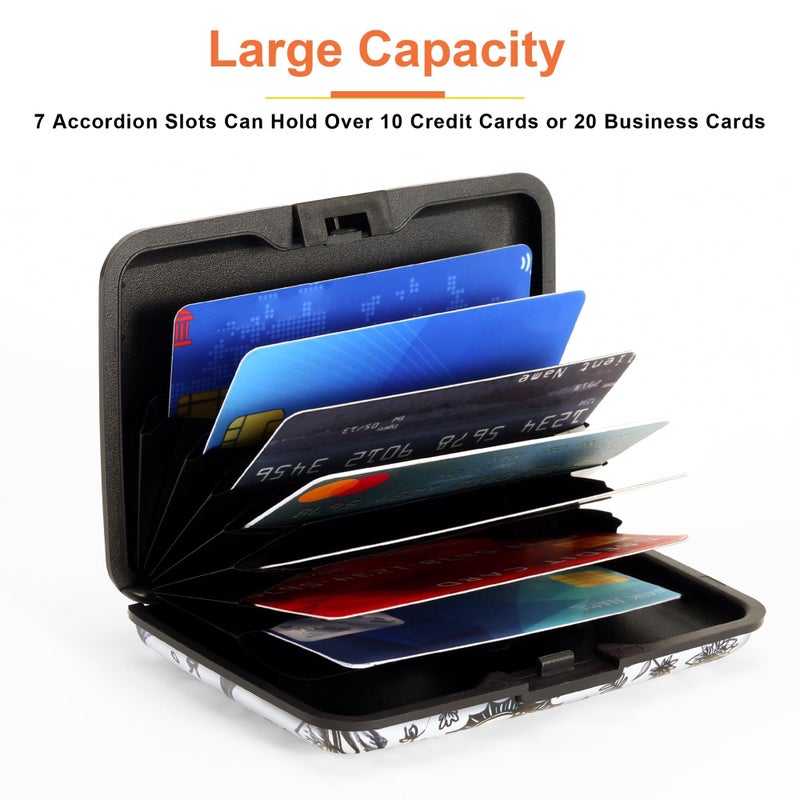 Mayski Credit Card Holder, RFID Blocking, Aluminum Alloy Hard Case, Small Mini Business Metal Wallet for Women Men, Bat - Image 4