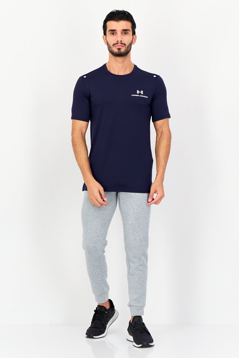 UNDER ARMOUR تي شيرتات تدريب قصيرة الأكمام للرجال، رياضية، بحرية - Image 4