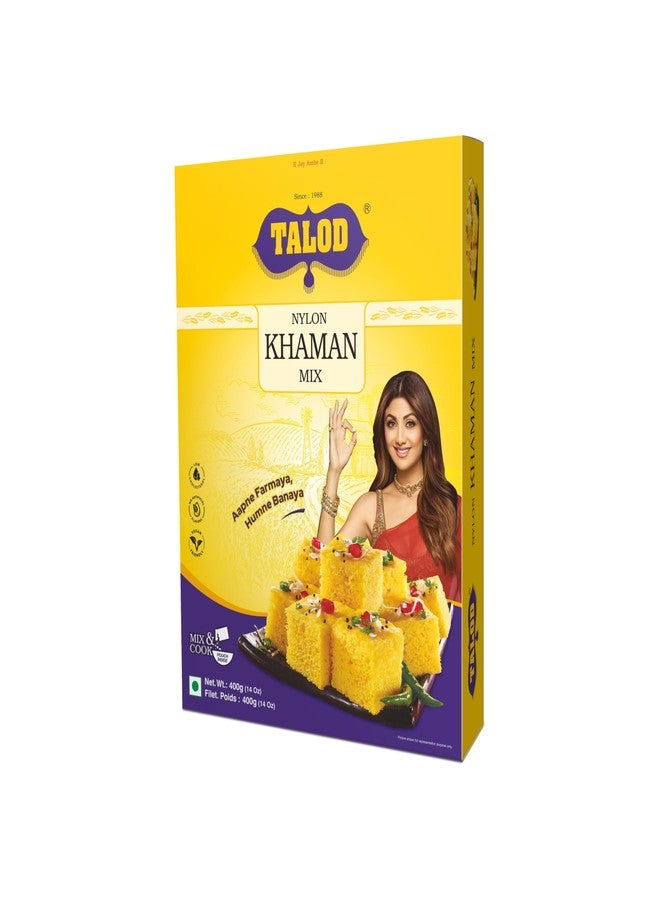 Talod Nylon Khaman Flour - Pack of 2X400 gm | Instant Khaman Dhokla Mix | 100% Natural Ingredients | Soft & Spongy Gujarati Snack Premix | Easy Mix & Cook | Healthy Protein-Rich Flour | Authentic Taste - Image 1