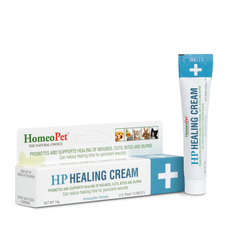 HomeoPet HP Healing Cream, Safe and Natural Skin-Healing Ointment for Cats and Dogs, 14 Grams - Image 1