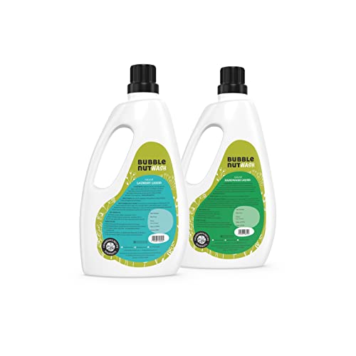 BubbleNut Wash Laundry Detergent Liquid (1000 ml) - Natural, Organic, Baby safe, Soap nuts based, Sensitive Skin, Hypoallergenic, Ecofriendly, Biodegradable, Gentle Fabric wash (Combo3) - Image 2