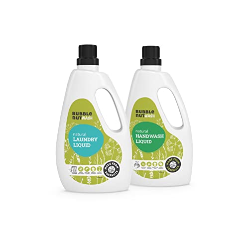 BubbleNut Wash Laundry Detergent Liquid (1000 ml) - Natural, Organic, Baby safe, Soap nuts based, Sensitive Skin, Hypoallergenic, Ecofriendly, Biodegradable, Gentle Fabric wash (Combo3) - Image 1