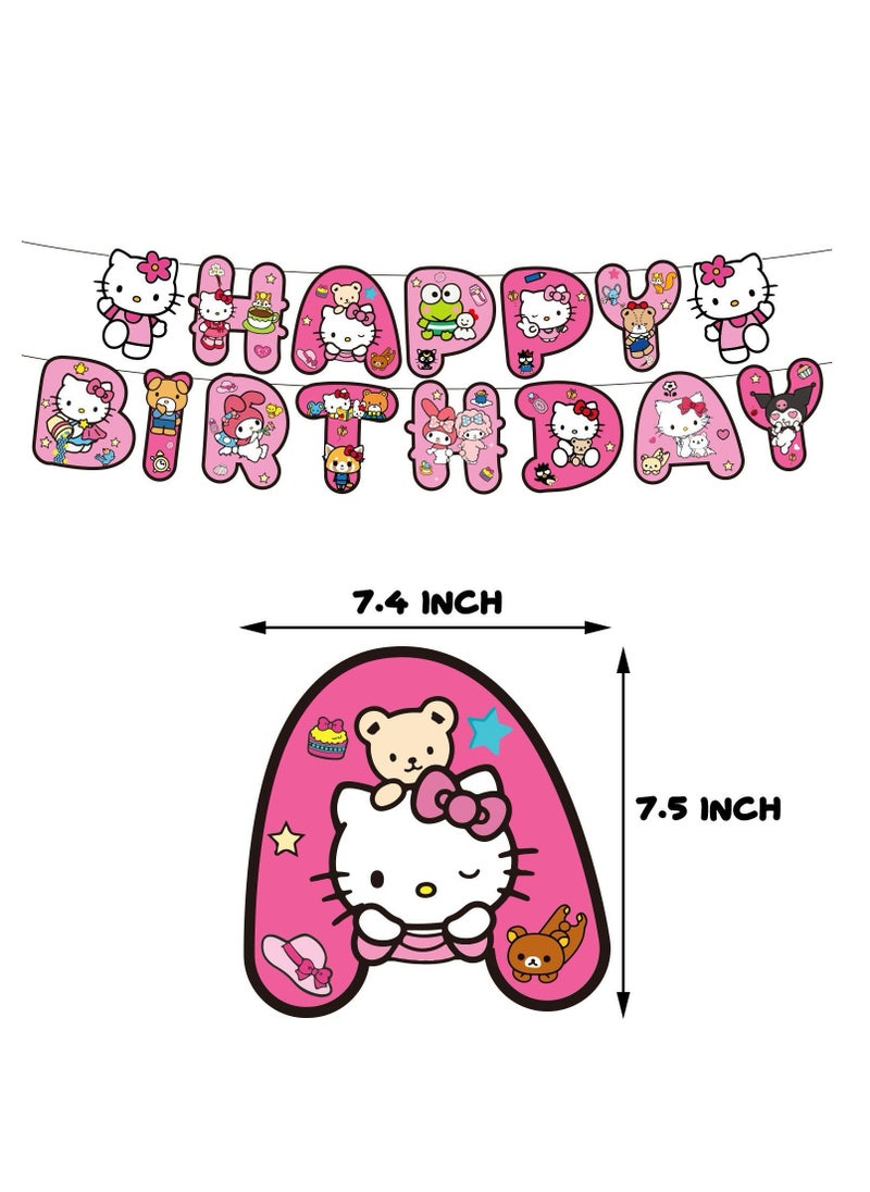 Brain Giggles - BrainGiggles Hello Kitty Themed Birthday Party Decoration Set - 50pcs - Image 1
