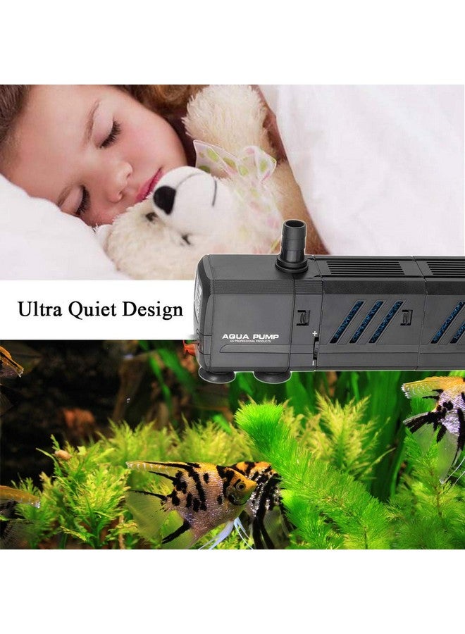 MQ 210GPH Submersible Water Pump (800L/H, 8W) with Filters and Water Nozzles, Ultra Quiet for Aquarium, Fish Tank, Pond, Fountain, Hydroponics - Image 4