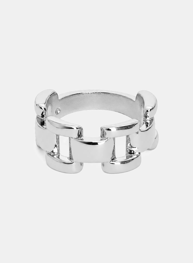 Akher el Ankoud A Modern Women'S Ring With A Connected Square Band Design. - Image 3