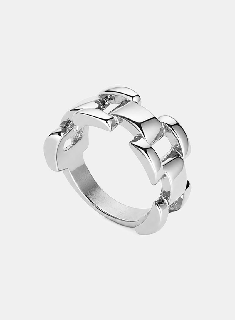 Akher el Ankoud A Modern Women'S Ring With A Connected Square Band Design. - Image 1