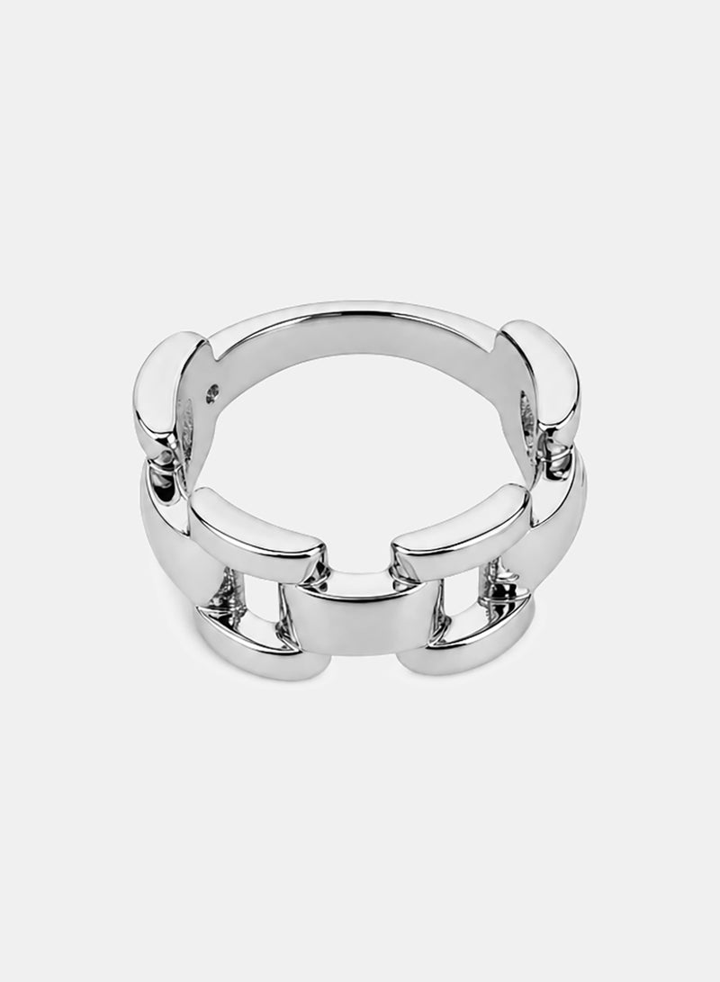 Akher el Ankoud A Modern Women'S Ring With A Connected Square Band Design. - Image 2