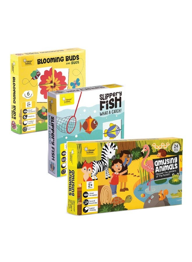 Clever Cubes EDUPACK: Skillful Games: Pack of 3 Games: Games for Kids: Birthday Return Gift: Activity Games - Image 1