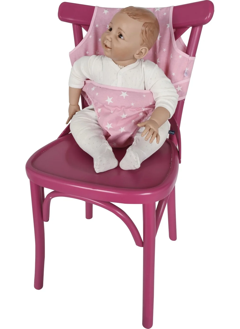 Sevi Bebe Fabric High Chair ART-152 Pink Star