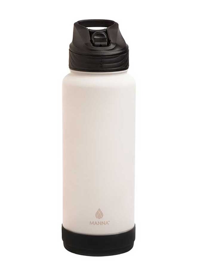 MANNA Timber Stainless Steel BPA-Free Leak-Proof Water Bottle White and Black 40 oz - Image 1