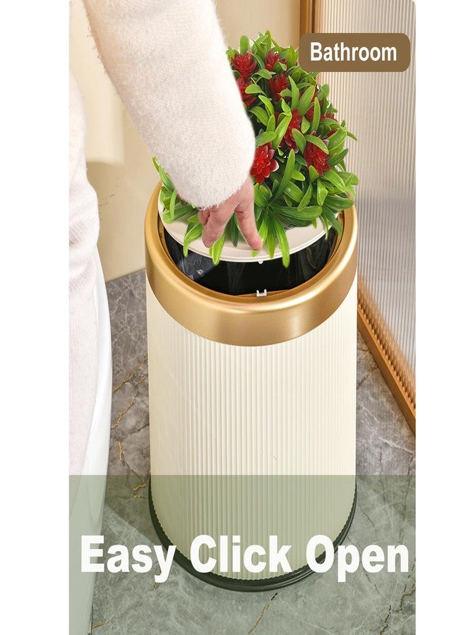 Yatmung Dog Poop Trash Can Outside - 2.6 Gal Small Pet Waste Container with Lid - Outdoor Poop Garbage Can - Front Porch, Backyard, Waste Bin - Plant Styled Dog Poop Bucket - Cream - Image 3